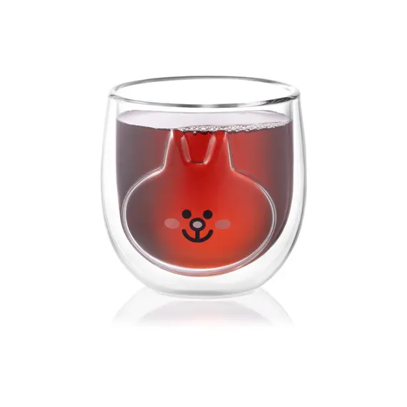 ყავის ჭიქა Ardesto Double wall borosilicate glass mug set Animals, 300 ml, 2 pcs , 2 image - Primestore.ge