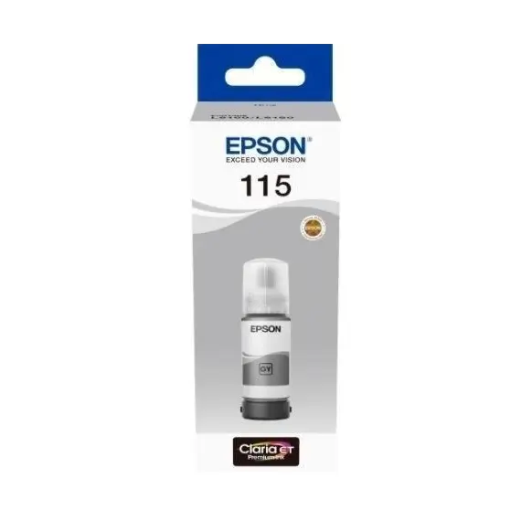 კარტრიჯის მელანი Epson EcoTank 115 I/C (b) L8160/L8180 Grey INK Bottle  - Primestore.ge