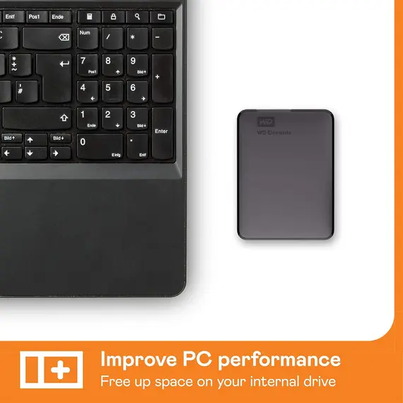 გარე მყარი დისკი Western HDD USB3 4TB EXT. 2.5" Black WDBU6Y0040BBK-WESN WDC - Primestore.ge