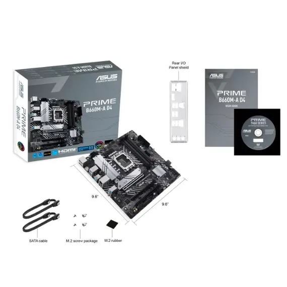 დედა დაფა Asus PRIME B660M-A D4-CSM//LGA1700,B660,USB3.2 GEN 2,MB , 4 image - Primestore.ge