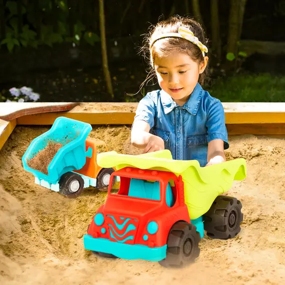 სათამაშო ტრაქტორები Btoys 20" DUMP TRUCK AND SMALLER TRUCK , 2 image - Primestore.ge