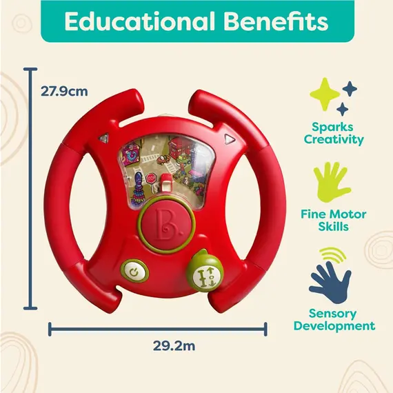 მუსიკალური სათამაშო საჭე Btoys YOU TURNS, DRIVING WHEEL , 2 image - Primestore.ge