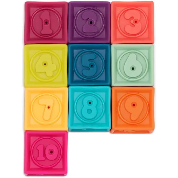 განსავითარებელი ასაწყობი კუბები Btoys ONE TWO SQUEEZE, SOFT BLOCKS , 2 image - Primestore.ge