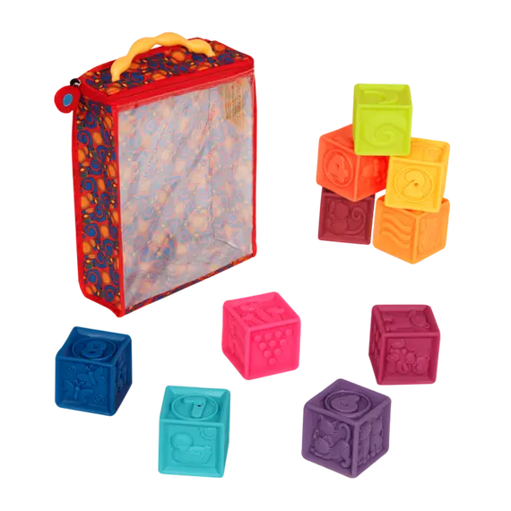 ასაწყობი კუბები Btoys ONE TWO SQUEEZE, SOFT BLOCKS , 3 image - Primestore.ge
