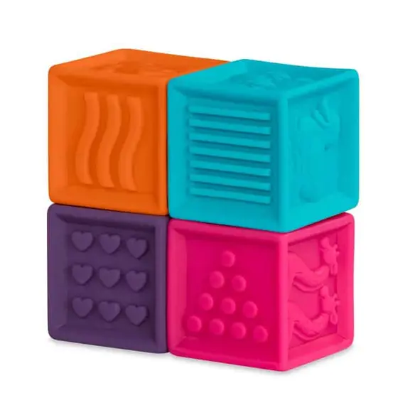 ასაწყობი კუბები Btoys ONE TWO SQUEEZE, SOFT BLOCKS , 2 image - Primestore.ge