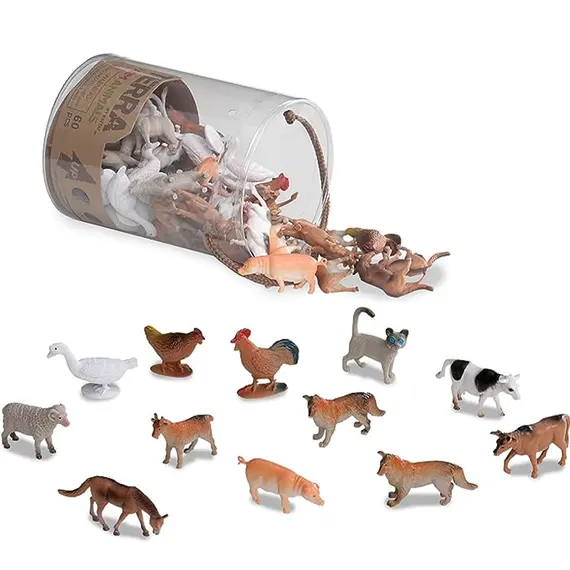 შინაური ცხოველების სათამაშო ნაკრები Terra FARM ANIMALS IN TUBE  - Primestore.ge