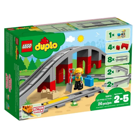 ლეგო LEGO DUPLO Train Bridge and Tracks - Primestore.ge