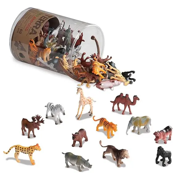 ველური სამყაროს სათამაშო ნაკრები Terra WILD ANIMALS IN TUBE  - Primestore.ge
