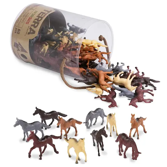 ცხენების სათამაშო ნაკრები Terra HORSES IN TUBE  - Primestore.ge