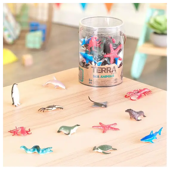წყალქვეშა სამყაროს სათამაშო ნაკრები Terra SEA ANIMALS IN TUBE , 2 image - Primestore.ge