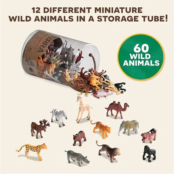 ველური სამყაროს სათამაშო ნაკრები Terra WILD ANIMALS IN TUBE , 2 image - Primestore.ge