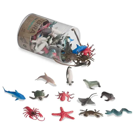 წყალქვეშა სამყაროს სათამაშო ნაკრები Terra SEA ANIMALS IN TUBE  - Primestore.ge