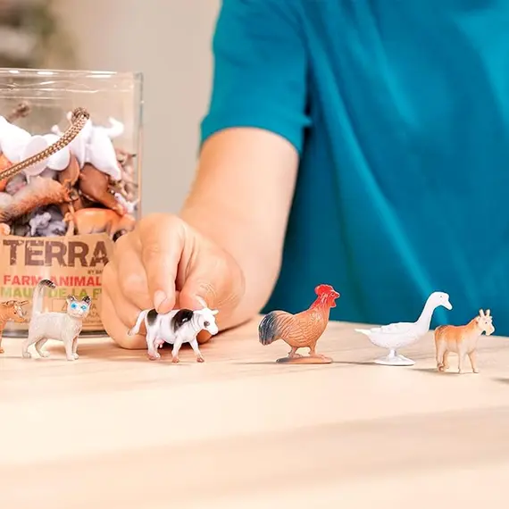 შინაური ცხოველების სათამაშო ნაკრები Terra FARM ANIMALS IN TUBE , 3 image - Primestore.ge