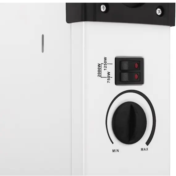 ელექტრო გამათბობელი Ardesto Convector , 20m2, 2000w, mechanical control, open heating element, white , 6 image - Primestore.ge