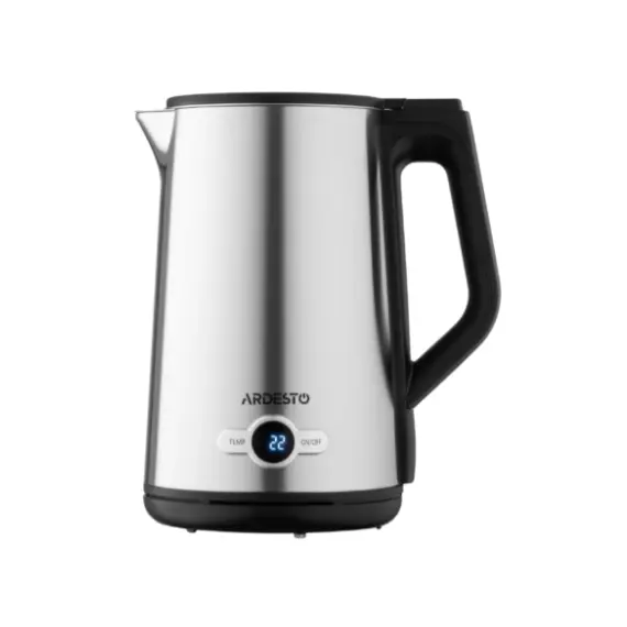 ელექტრო ჩაიდანი Ardesto Electric kettle  Steel Collection EKL-X52E, 1.7L, LED display, double-walled, STRIX, silver , 5 image - Primestore.ge