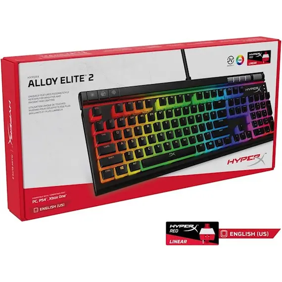 Keyboard HyperX 4P5N3AA Alloy Elite 2, Wired, USB, Gaming Keyboard, Black, 6 image