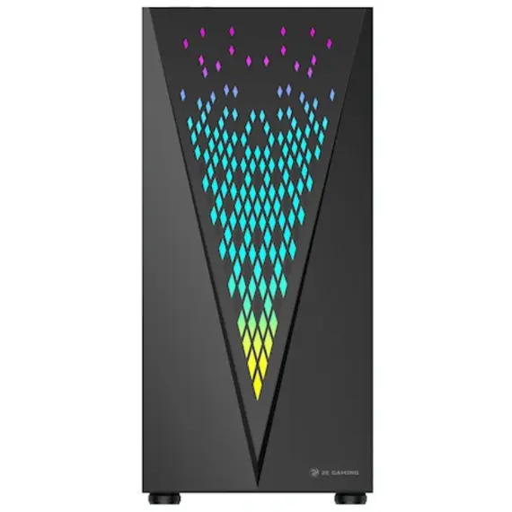 პროცესორის ქეისი 2E GAMING Computer case  GALAXY (G2055) MidT, 2xUSB2.0,1xUSB3.0, 3x120mm ARGB+strip,TG (side panel),without PSU,black , 3 image - Primestore.ge