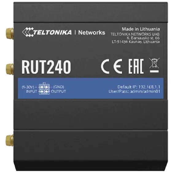 Router Teltonika RUT24006E000, 150Mbps, Router, Black, 3 image