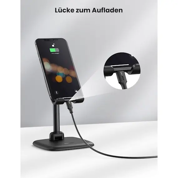 მობილურის სამაგრი UGREEN LP287 (10999), Adjustable Desk Phone Holder, Black , 3 image - Primestore.ge