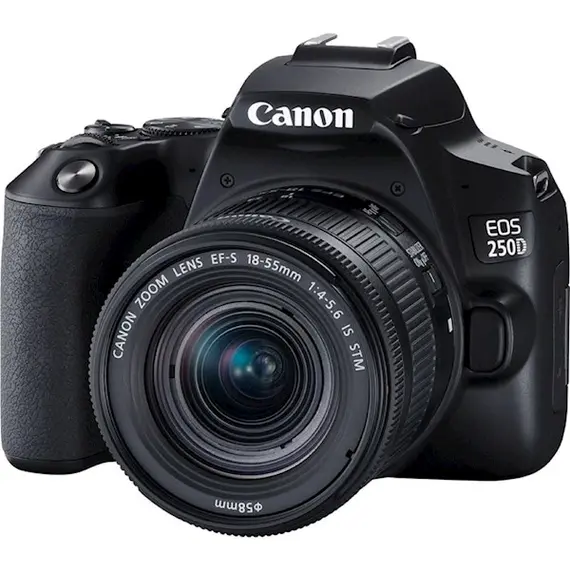 ციფრული ფოტოაპარატი Canon 3454C007AA EOS 250D BK 18-55 S CP, Camera Body, Black , 2 image - Primestore.ge