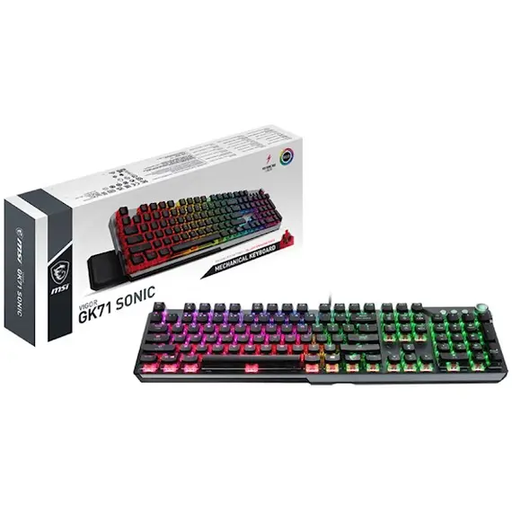 კლავიატურა MSI S11-04RU233-CLA Vigor GK71 Sonic, Wired, RGB, USB, Gaming Keyboard, Black , 4 image - Primestore.ge
