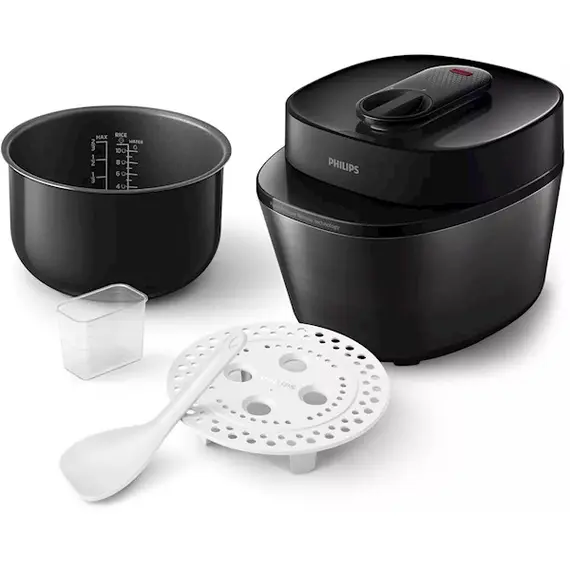 მულტსახარში Philips HD2151/40, 1000W, 5L, Multifunction Cooker, Black , 4 image - Primestore.ge