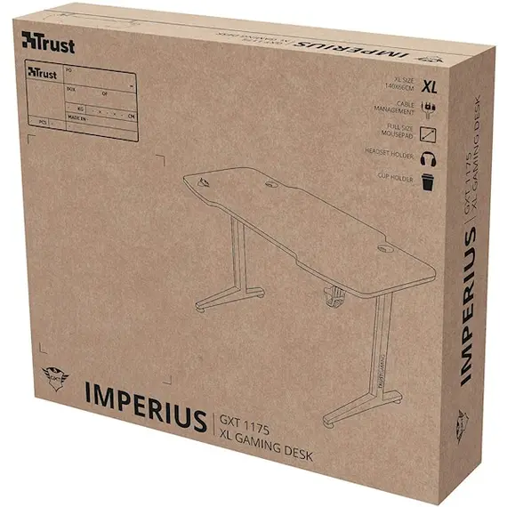 Gaming desk Trust 23802 GXT 1175 Imperius XL Gaming Desk Black, 7 image