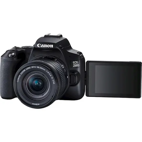 ციფრული ფოტოაპარატი Canon 3454C007AA EOS 250D BK 18-55 S CP, Camera Body, Black , 5 image - Primestore.ge