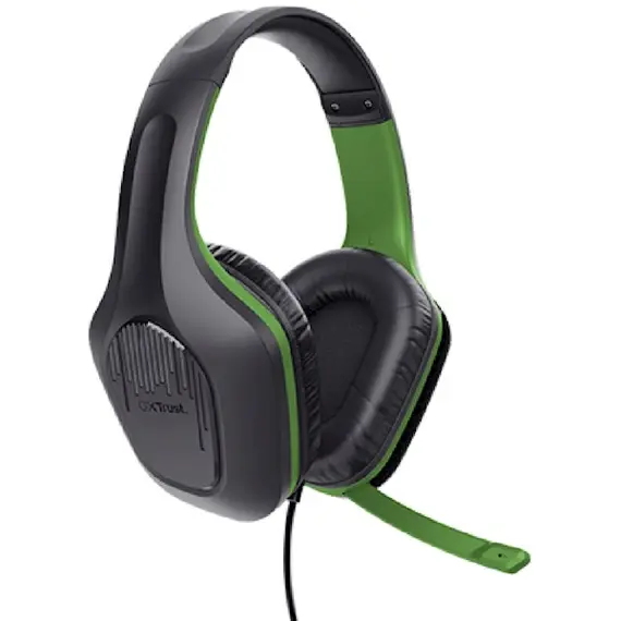 ყურსასმენი Trust 24994 GXT415X ZIROX, Wired, 3.5mm, Black/Green  - Primestore.ge