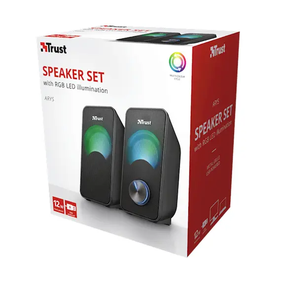 დინამიკი TRUST Arys Compact RGB 2.0 Speaker Set - Primestore.ge