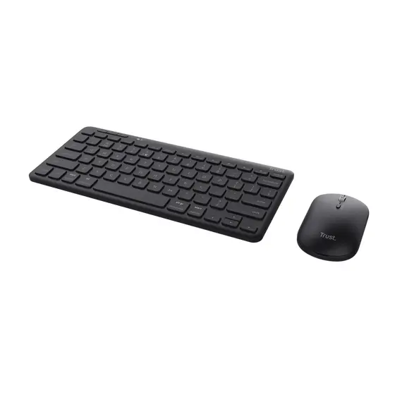 კლავიატურა და მაუსი Trust 24843 Lyra, Wireless, USB, Bluetooth, Keyboard And Mouse, Black , 2 image - Primestore.ge