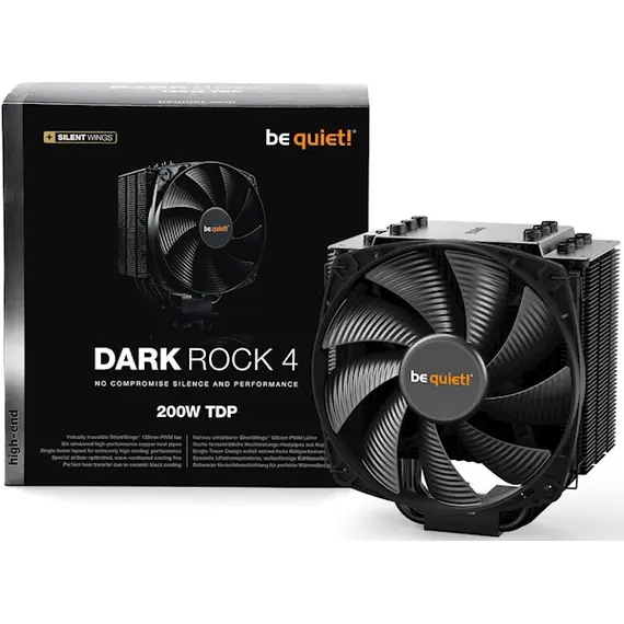 ქულერი Be Quiet BK021 Dark Rock 4, 135mm, 1400RPM, Cooler, Black , 2 image - Primestore.ge