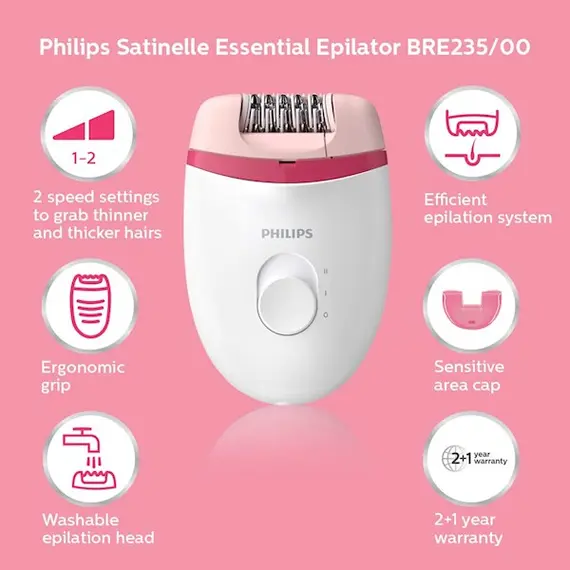 ეპილატორი PHILIPS BRE235/00 , 3 image - Primestore.ge