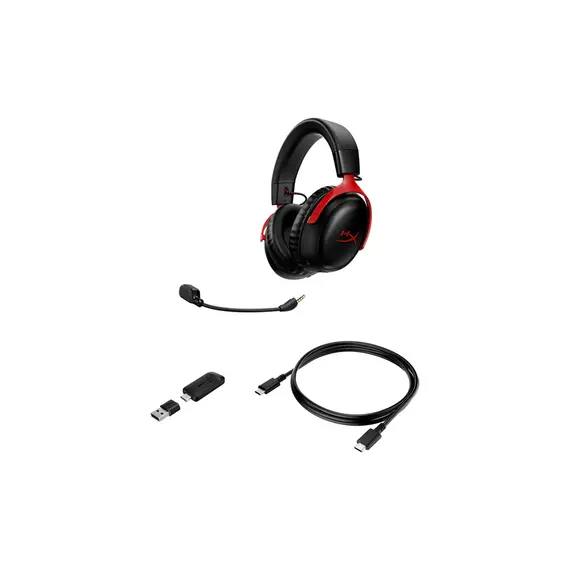 ყურსასმენი HyperX Cloud III Wireless Gaming Headset BLK/RED - 77Z46AA , 4 image - Primestore.ge