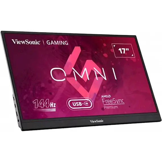 ViewSonic VX1755 17 Inch 1080p Portable IPS Gaming Monitor with 144Hz, AMD FreeSync Premium, 2 Way Powered 60W USB C, Mini HDMI, and Built-in Stand wi, 2 image