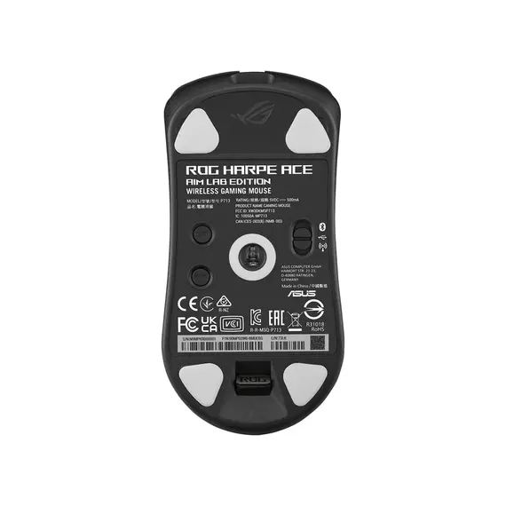 მაუსი ASUS ROG Harpe Ace Aim Lab Edition mouse Ambidextrous RF Wireless + Bluetooth + USB Type-A Optical 36000 DPI BLK , 6 image - Primestore.ge