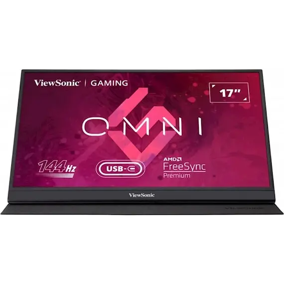 ViewSonic VX1755 17 Inch 1080p Portable IPS Gaming Monitor with 144Hz, AMD FreeSync Premium, 2 Way Powered 60W USB C, Mini HDMI, and Built-in Stand wi, 4 image