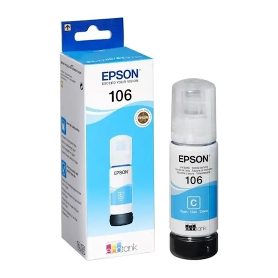 კარტრიჯი EPSON ORIGINAL (C13T00R240) I/C (c) 106 ECOTANK CYAN INK BOTTLE L7180 , 3 image - Primestore.ge