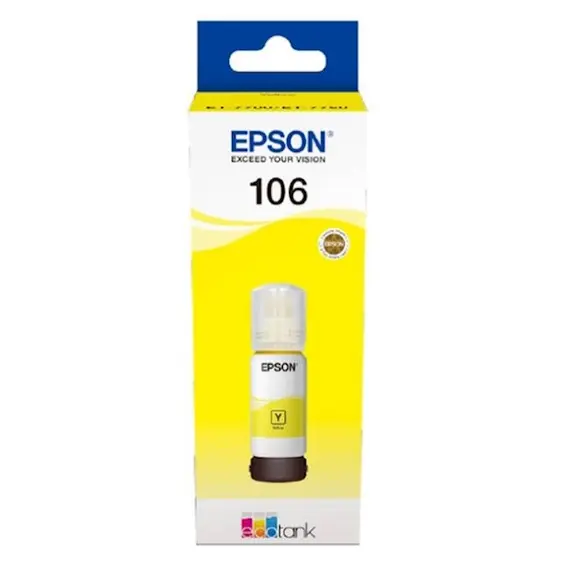 კარტრიჯი EPSON ORIGINAL (C13T00R440) I/C (y) 106 ECOTANK YELLOW INK BOTTLE L7180  - Primestore.ge