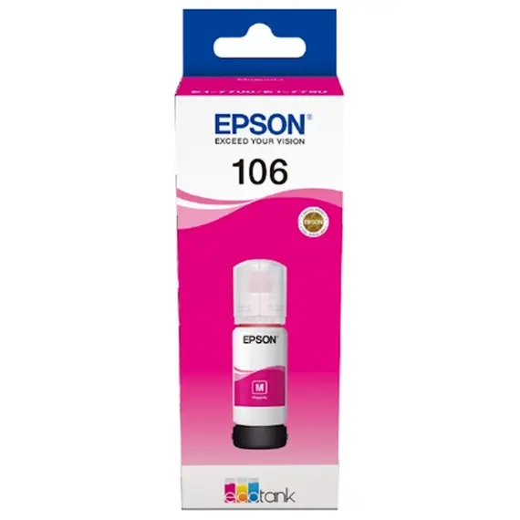 კარტრიჯი EPSON ORIGINAL (C13T00R340) I/C (m) 106 ECOTANK MAGENTA INK BOTTLE L7180  - Primestore.ge