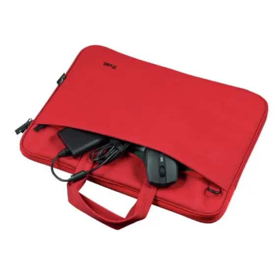 ნოუთბუქის ჩანთა Trust Bologna Eco-Friendly Slim Laptop Bag 16" Red - 24449 , 3 image - Primestore.ge