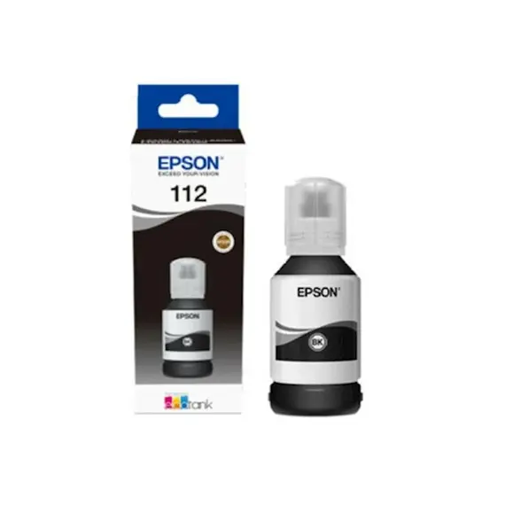 კარტრიჯის მელანი Epson EcoTank 112 I/C (b) L65**/L15*** Black Bottle , 2 image - Primestore.ge