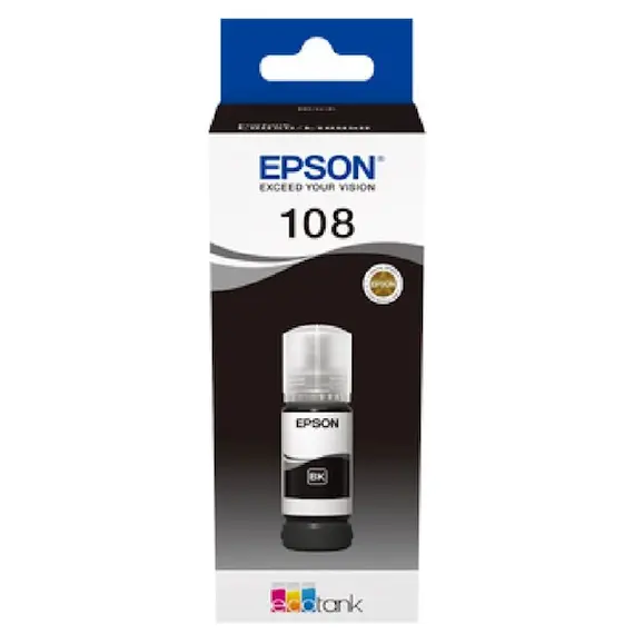 კარტრიჯის მელანი Epson 108 C13T09C14A, 3600P, Ink Cartridge, Black  - Primestore.ge