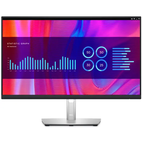 მონიტორი DELL Monitor 23.8" P2423DE HDMI, DP, USB-C, RJ-45, IPS, 2560x1440, sRGB 99%, Pivot  - Primestore.ge