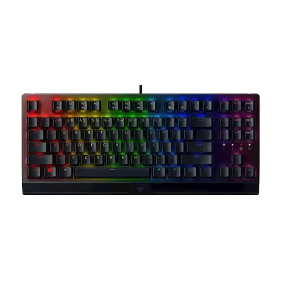 კლავიატურა Razer BlackWidow V3 TKL RGB 94key Green Switch USB EN Black  - Primestore.ge
