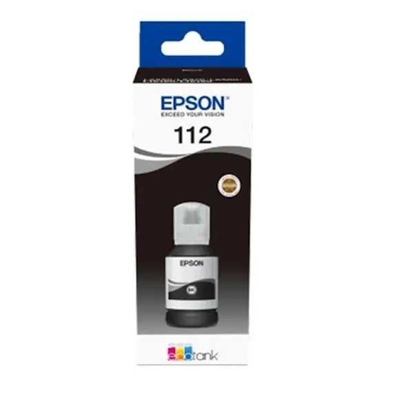 კარტრიჯის მელანი Epson EcoTank 112 I/C (b) L65**/L15*** Black Bottle  - Primestore.ge
