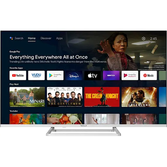 TV Tesla 50E635SUS, 50", 4K UHD, Android TV, USB, HDMI, LAN, BT, WIFI, Black/Silver