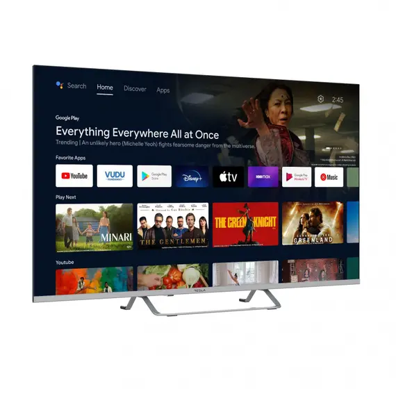 ტელევიზორი Tesla 55E635SUS 55” (139cm), Silver/ frameless, 3840x2160 (UHD), DVB-T/T2/C/S/S2, Android 11 , 2 image - Primestore.ge