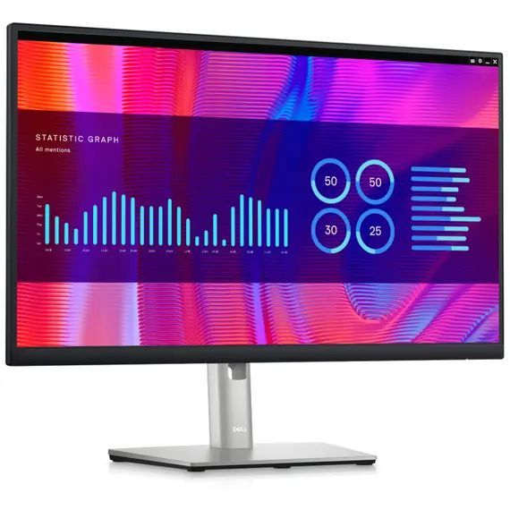 მონიტორი DELL Monitor 23.8" P2423DE HDMI, DP, USB-C, RJ-45, IPS, 2560x1440, sRGB 99%, Pivot , 2 image - Primestore.ge