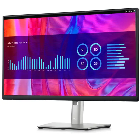 მონიტორი DELL Monitor 23.8" P2423DE HDMI, DP, USB-C, RJ-45, IPS, 2560x1440, sRGB 99%, Pivot , 3 image - Primestore.ge